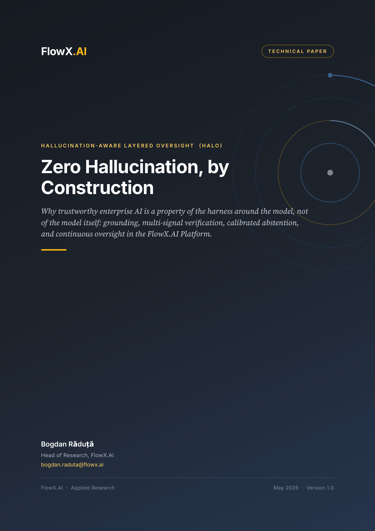 HALO technical paper cover