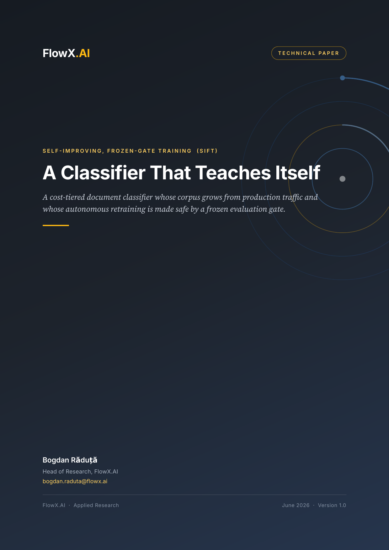 SIFT technical paper cover